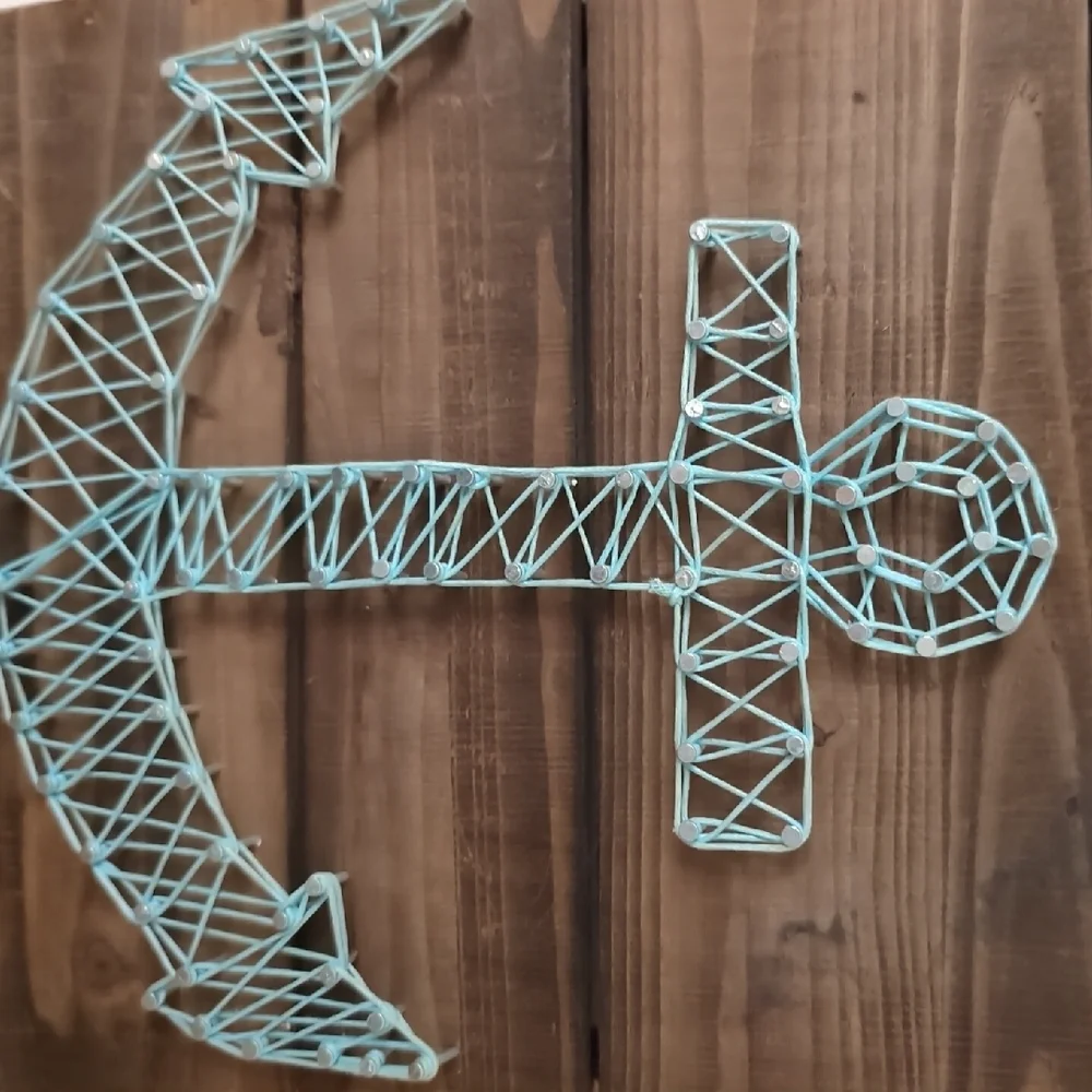 Rustic Anchor String Art Decor